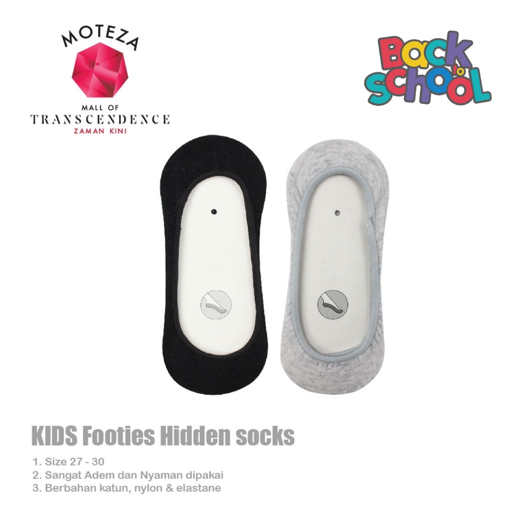 Moteza Kaos Kaki Pendek Bawah mata kaki Anak Unisex Invisible / Hidden Socks