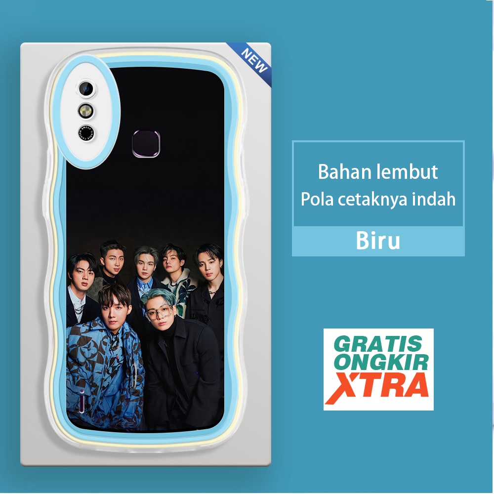 Mulia Infinix Note 8 10 Pro 11 NFC 12 G88 smart 4 4c 5 6 plus Casing Ponsel  Pola BTS Korea  warna-w