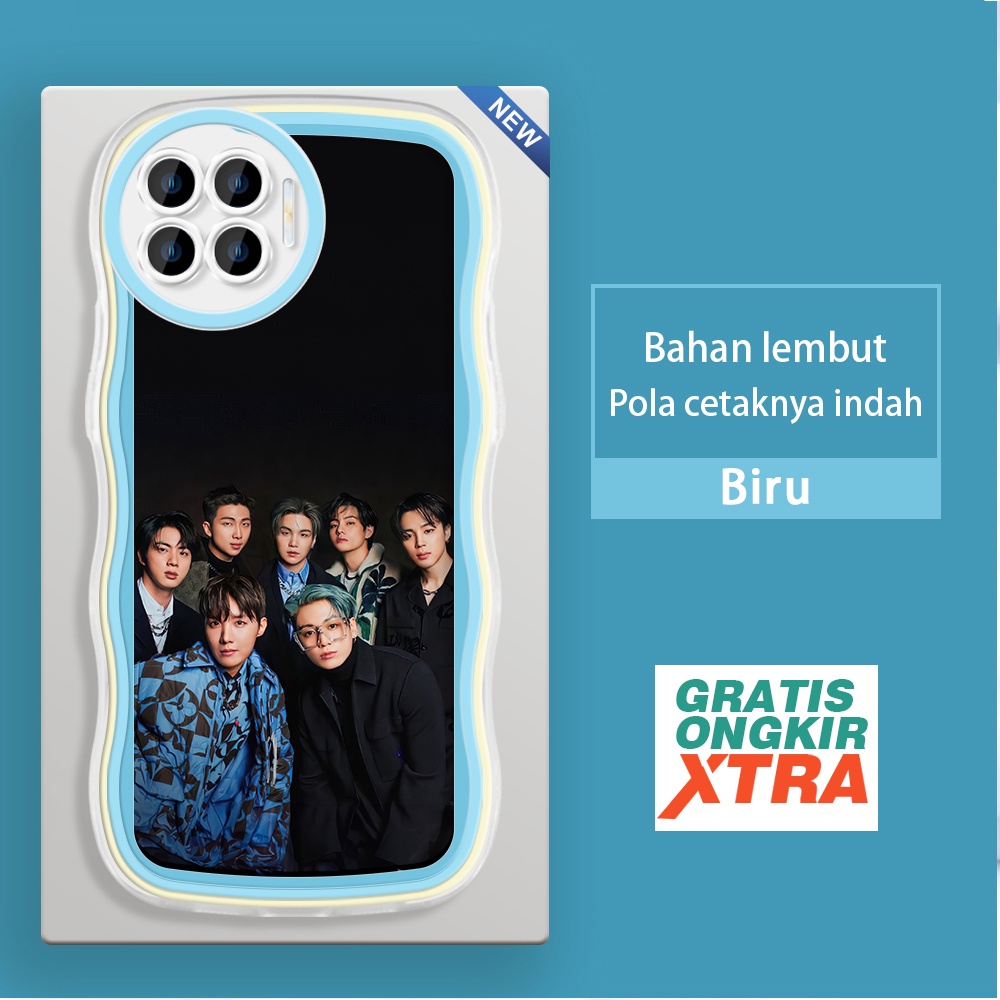 Mulia OPPO A71 A74 A76 A77S A83 A91 A92 A93 2020 A95 A96  Casing Ponsel  Pola BTS Korea  warna-warni