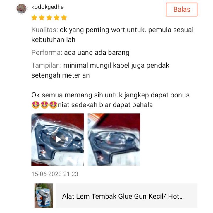 Alat Lem Tembak Glue Gun Kecil/ Hot Melt Glue Gun 20 watt