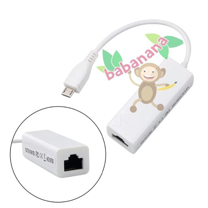 Micro Usb Type B To Lan Rj45 Konektor Network Konverter Laptop