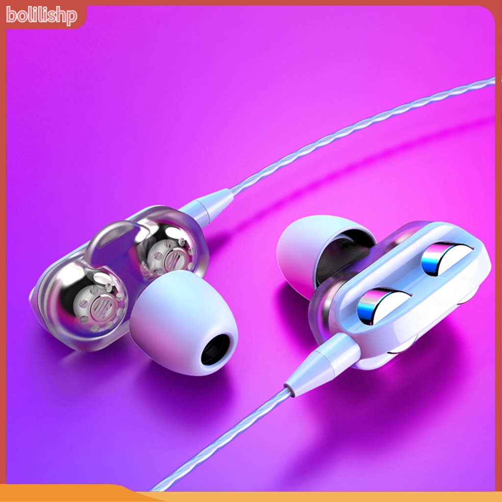 &lt;Bolilishp&gt; A4 Earphone In Ear Heavy Bass Universal Bahan Plastik Ringan