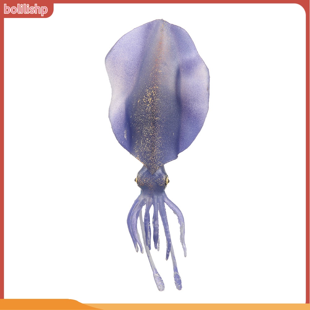 &lt;Bolilishp&gt; High Simulation Shrimp Squid Ocean Animal Model Figurine Table Decor Kids Toy