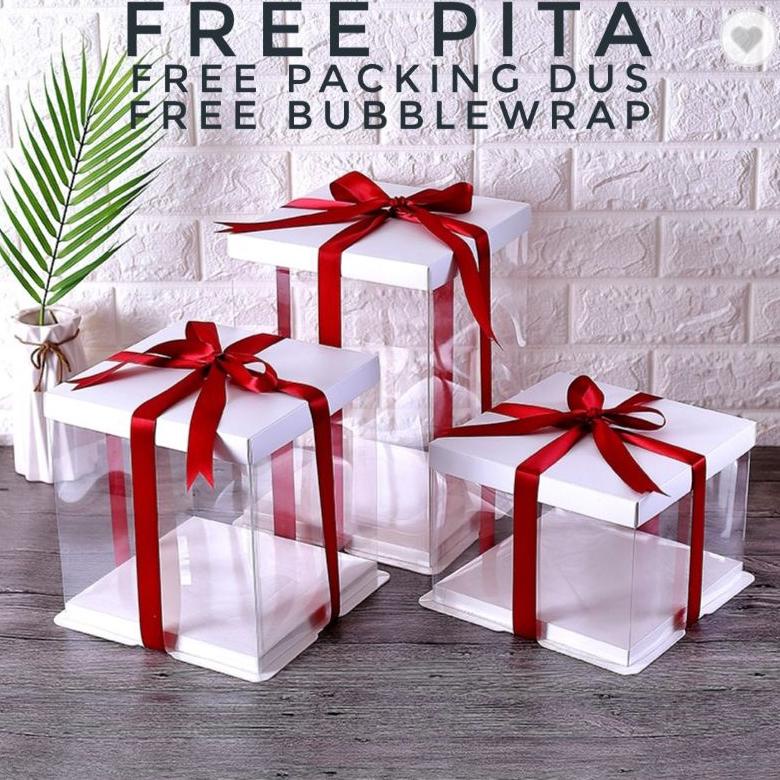 

Terbaik Cake Box Mika Dus Kue Kotak Kue Transparant 30X30 Cm 4 Warna