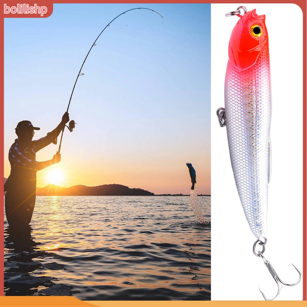 [Bolilishp] 8.8cm/9g Umpan Pancing Penembus Kuat Menggoda Air Atas Tajam Mengambang Popper Hardbait Untuk Pemancing