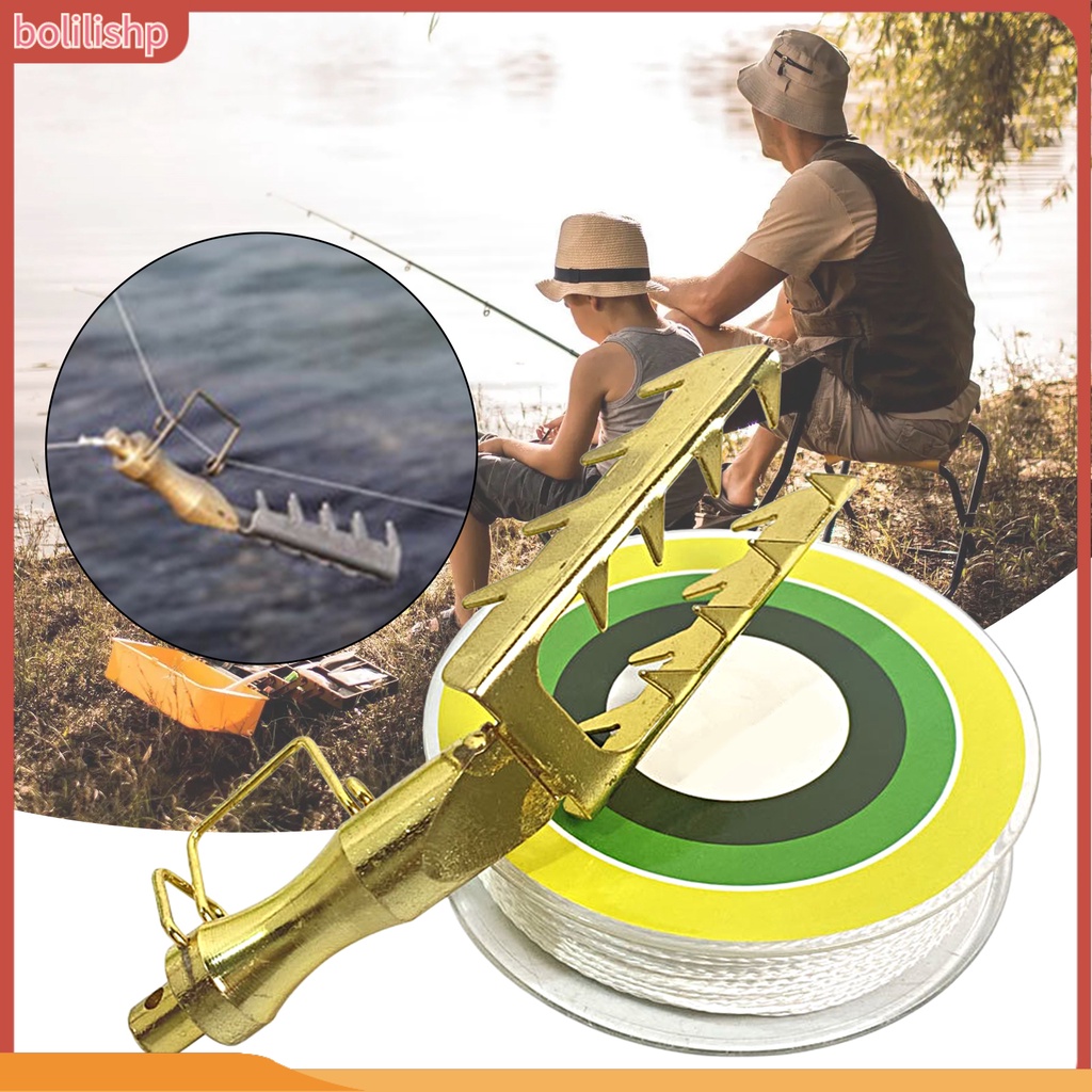 [Bolilishp] 1 Set Pemancingan Umpan Retriever Desain Gigi Gergaji Stabilitas Tinggi Dapat Digunakan Kembali Tahan Aus Umpan Rescue Ultra-Ringan Stainless-Steel Rescue Lure Seeker Bait Saver Fishing Tackle