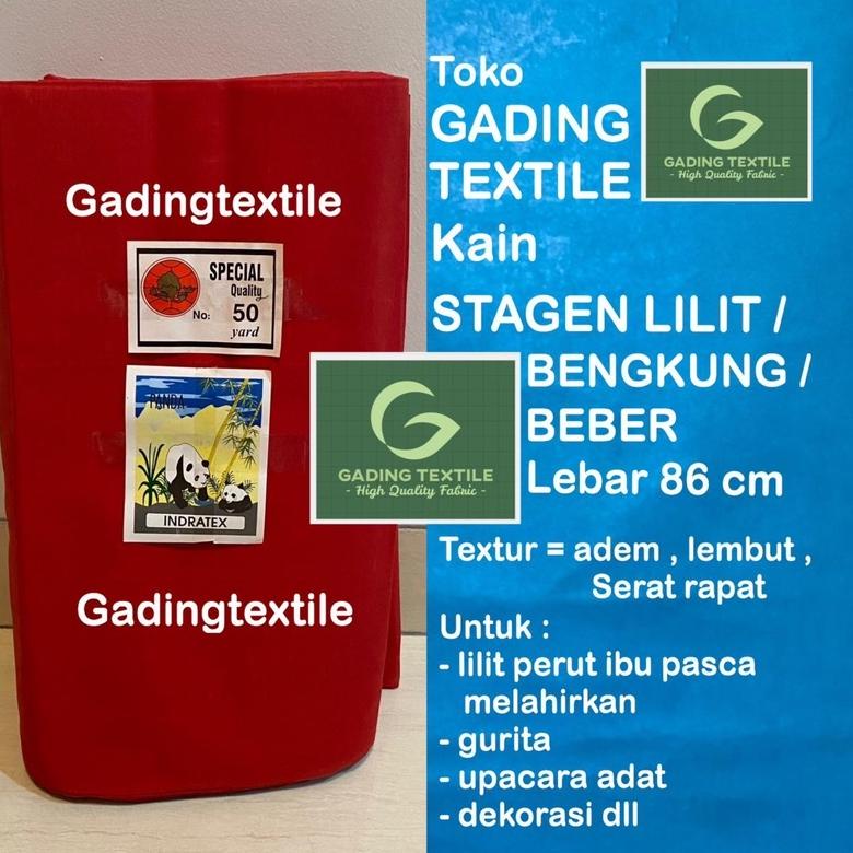 GROSIR ( PER 1 ROLL ) KAIN KATUN STAGEN LILIT BEBER MERAH CAP IBU DAN ANAK GULUNGAN GULUNG ROLLAN LE