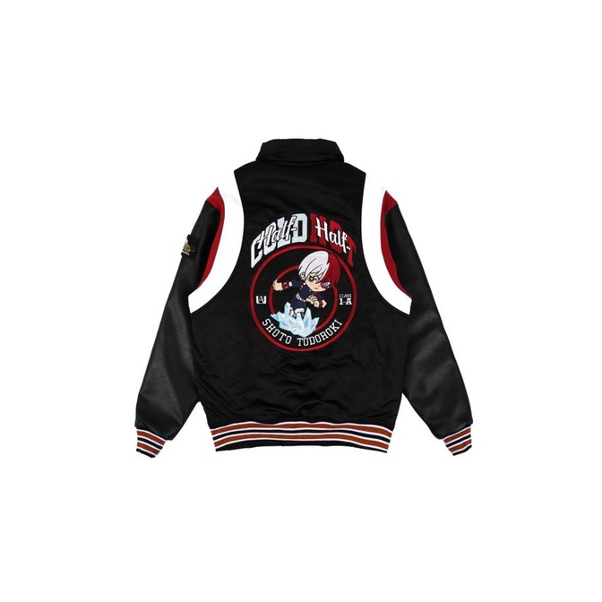 W.ESSENTILS X FTH X My Hero Academia Shoto Todoroki Varsity Jacket