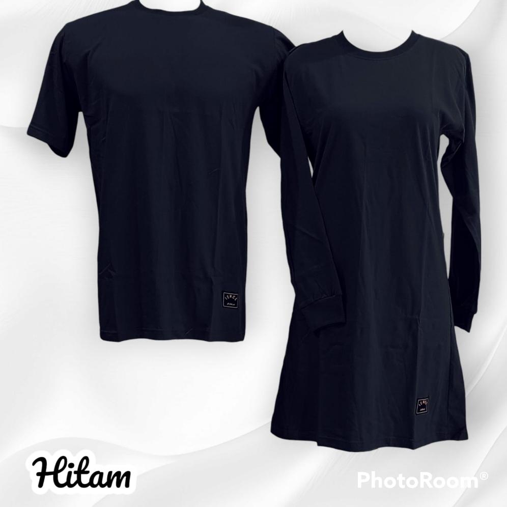 TERMURAH KAOS POLOS S-XXXL Baju Kaos Polos Oblong Couple Cowok-Tunik Muslimah/Seragam Keluarga/Olahr
