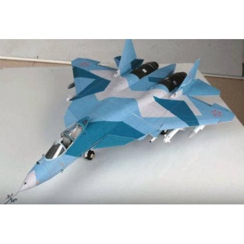 DIY Papercraft Lembar Kertas Pola Pesawat Tempur Sukhoi PAK FA T-50 F