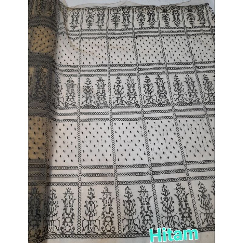 Kain Bahan Tille Organza Bordir/Motif salur