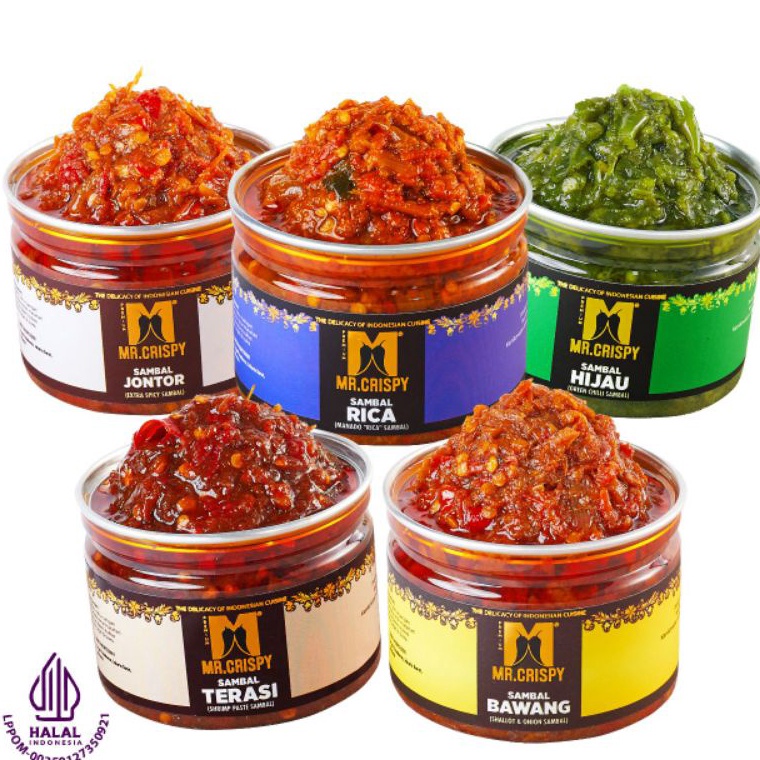 

5.5 BRANDS FESTIVAL Sambal Bawang/Terasi/Jontor/Hijau/Rica Sambel Mr.Crispy