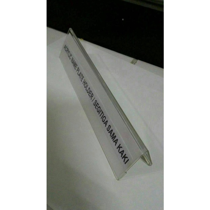 

Promo Hari Ini Acrylic Segitiga 2 Sisi / Nameplate Holder Uk 30 X 8 Cm