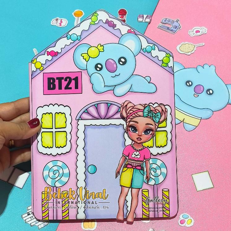 Promo Koya Bt21 House Quiet Book Paperdoll Mainan Viral Wxy
