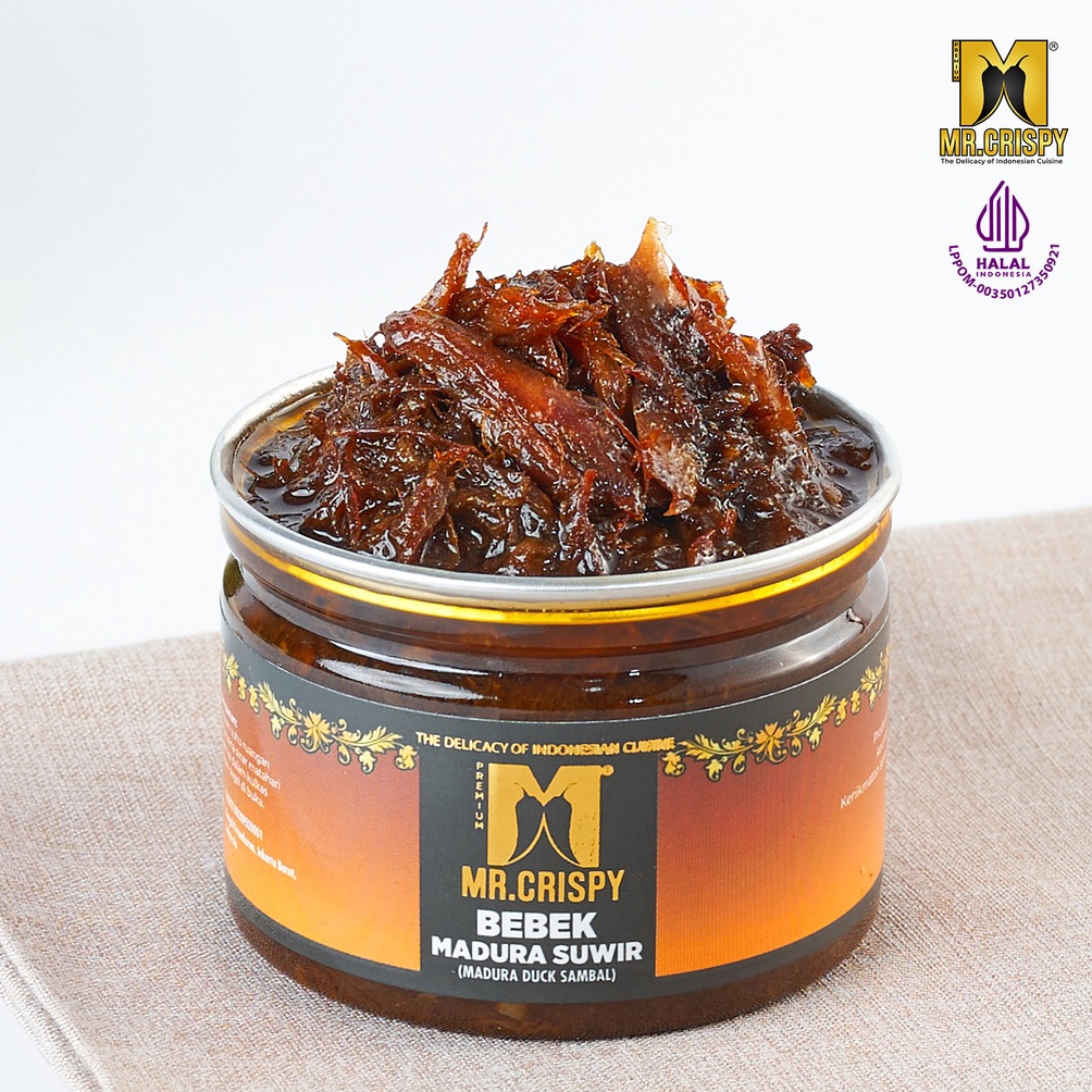 

7.7 SALE Bebek Madura Suwir/Sambel Bebek Madura/Bumbu Ireng Asli Madura Mr.Crispy