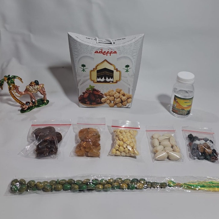 

10.10 Promo Brand PAKET oleholehhaji dan umroh air zamzam ori + kacang pistachio + coklat kerikil + tasbih