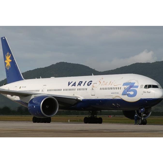 DIY Papercraft Pesawat terbarig Varig IndiaAirlines Boeing 777-200