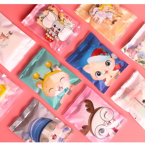 (T✉OW❤) 100pc Plastik Packing Cookies Nougat Nastar - Plastik Kemasan Sealer 5,5 x 8,5cm top.produuk