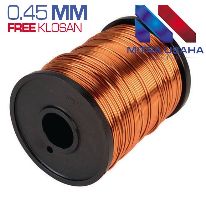 Terkini KAWAT TEMBAGA EMAIL 0.45 MM ENAMEL WIRE COOPER GULUNG DINAMO ILMAIL 0.45mm 0,45 045 0,45mm T