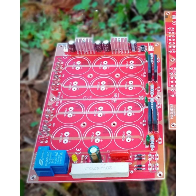 Pcb psu 12 elco versi 2 channel, soft start & simetris 15v