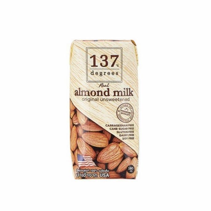 

=====] 137 DEGREES REAL ALMOND MILK ORIGINAL UNSWEETENED 180 ml