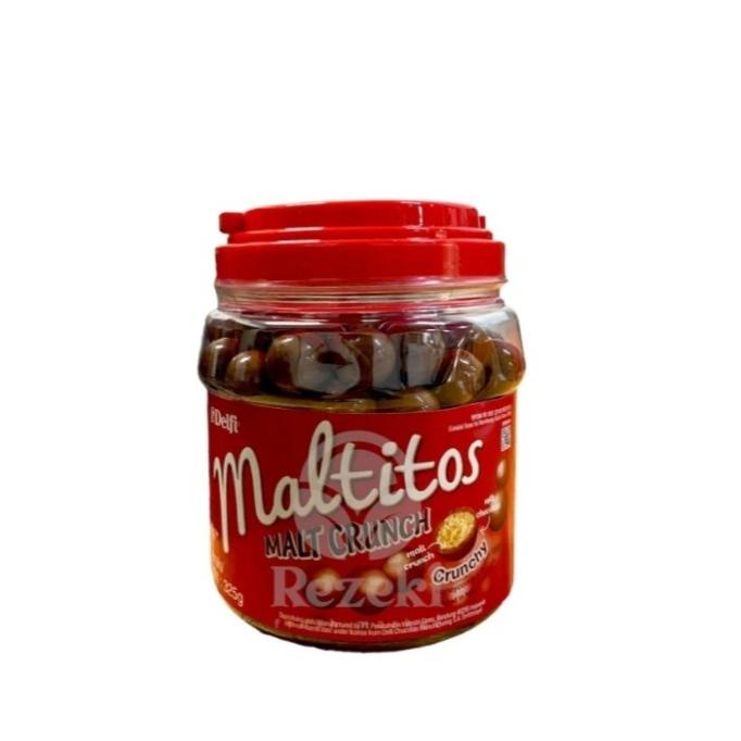 

] DELFI MALTITOS MALT CRUNCH JAR 325 gr coklat bulat dalam toples