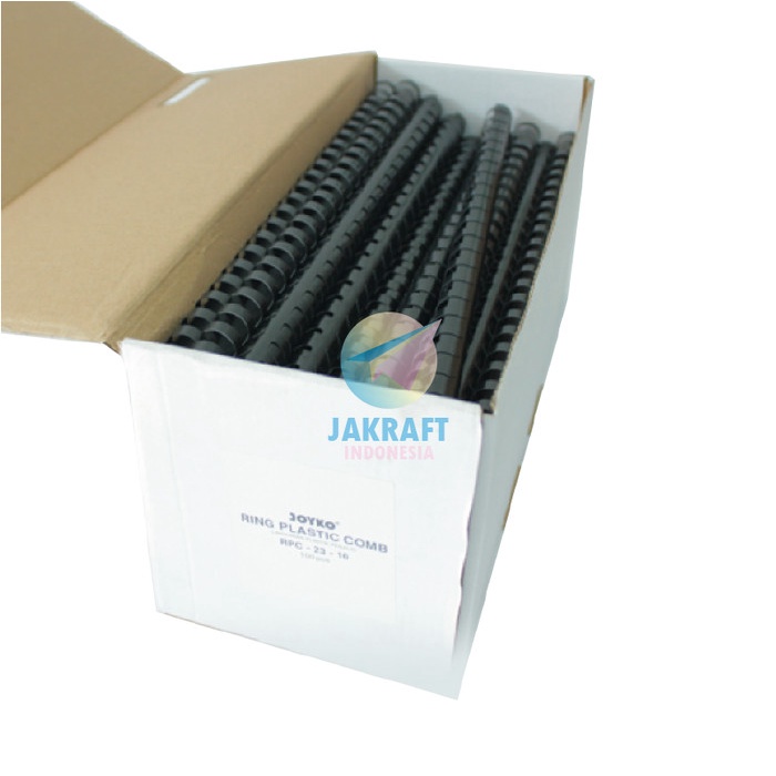 Jilid Spiral Plastik Jilid 16 Mm 23 Lubang F4 Isi 100 Hitam 5/8 Inch Joyko