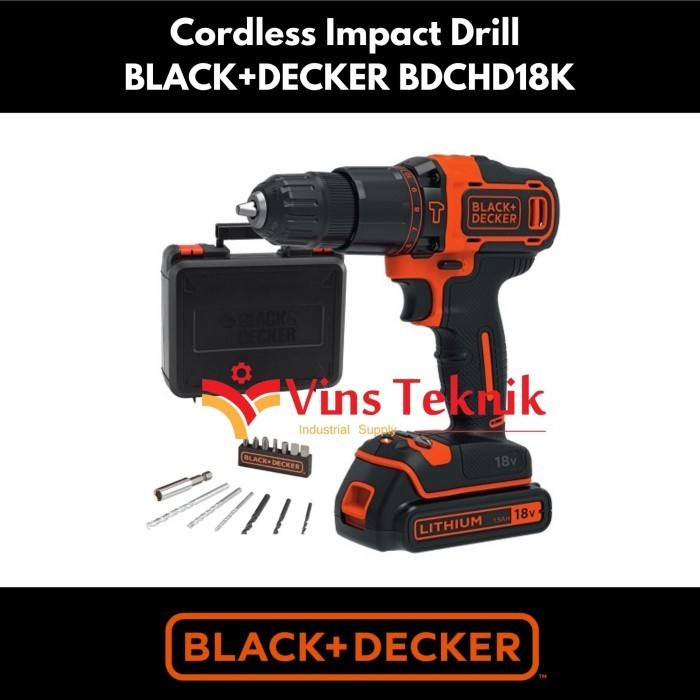 Best Seller Cordless Hammer Drill Black Decker Bdchd18K