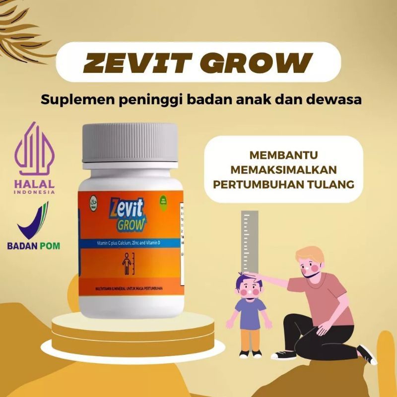 ZEVIT GROW PENINGGI BADAN /SUSU & KAPSUP PENINGGI BADAN