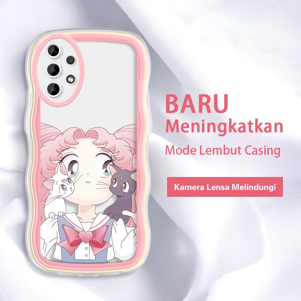 Samsung A33 A50 A51 A52 A50S A52S A53 A71 A72 A73 5G Casing Ponsel  Pola Kelinci Kecil Sailor Moon  