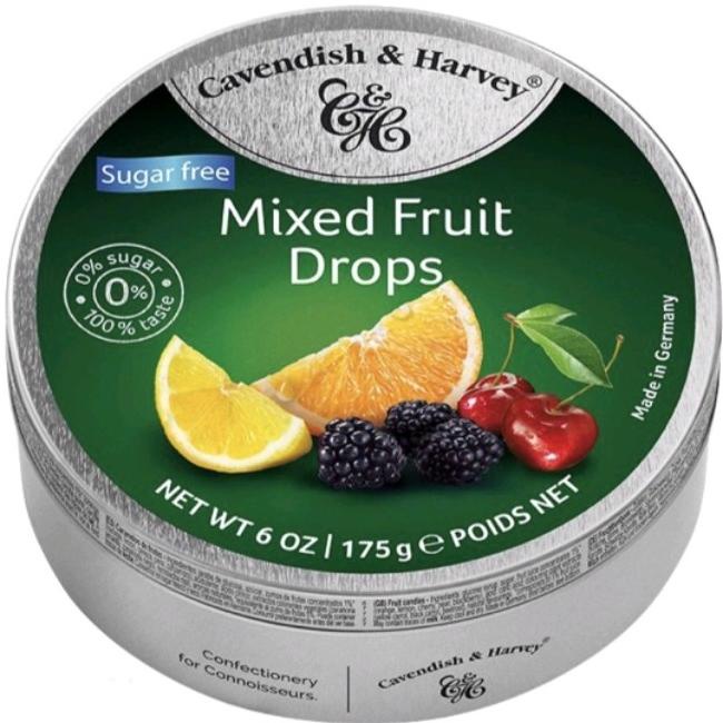 

CAVENDISH HARVEY SUGAR FREE MIXED FRUIT DROPS CANDY 175 GRAM PERMEN lge
