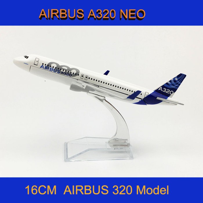 Terlaris Pajangan Miniatur Diecast Pesawat Airbus A320