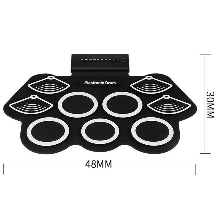 Rixton Drum Elektronik Portabel Roll Up Drum Kit Silicone Electric Drum Pad Digital Drum Kit 9