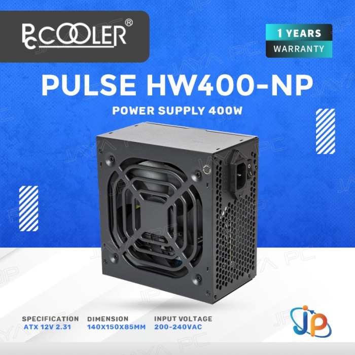 PCCOOLER Pulse HW400-NP/ NP400W PSU/ Power Supply 400Watt