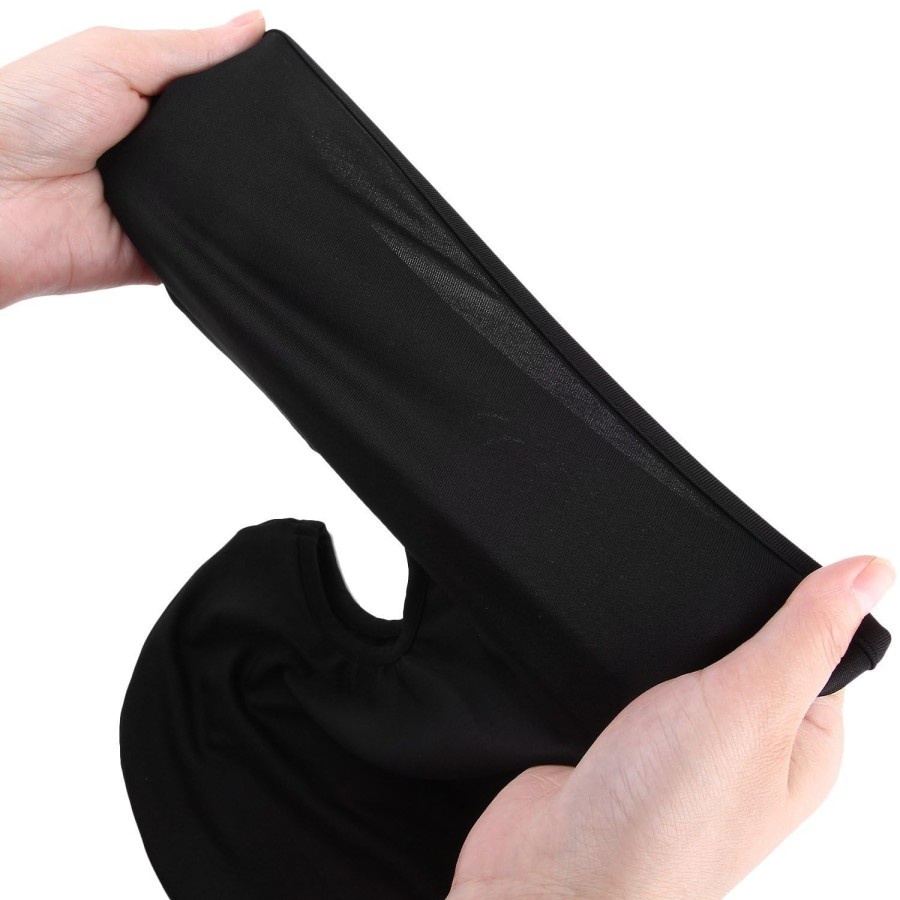 Masker Baff Full Face Spandex Pelindung UV Helm Polos Hitam