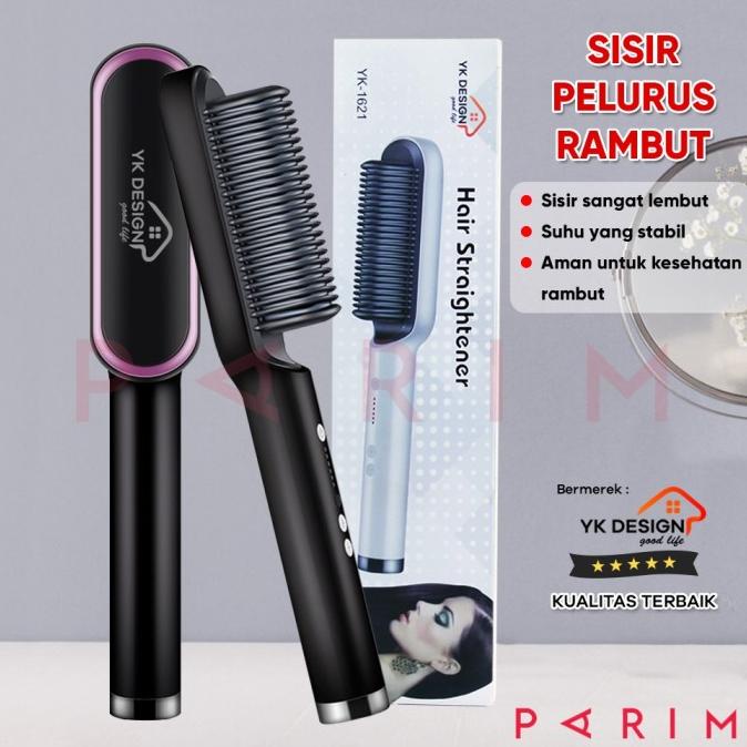 Catok Sisir Pelurus Rambut Hair Straightener Curler YK DESIGN YK-1621