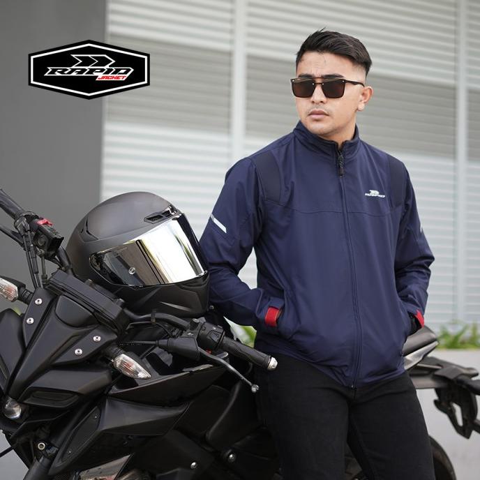 Skyline jaket motor pria RAPID anti angin