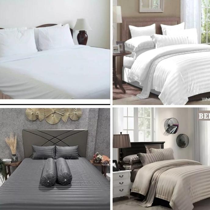 SPREI HOTEL SPREI POLOS PUTIH SPREI SALUR UK 160x200 180x200 200x200