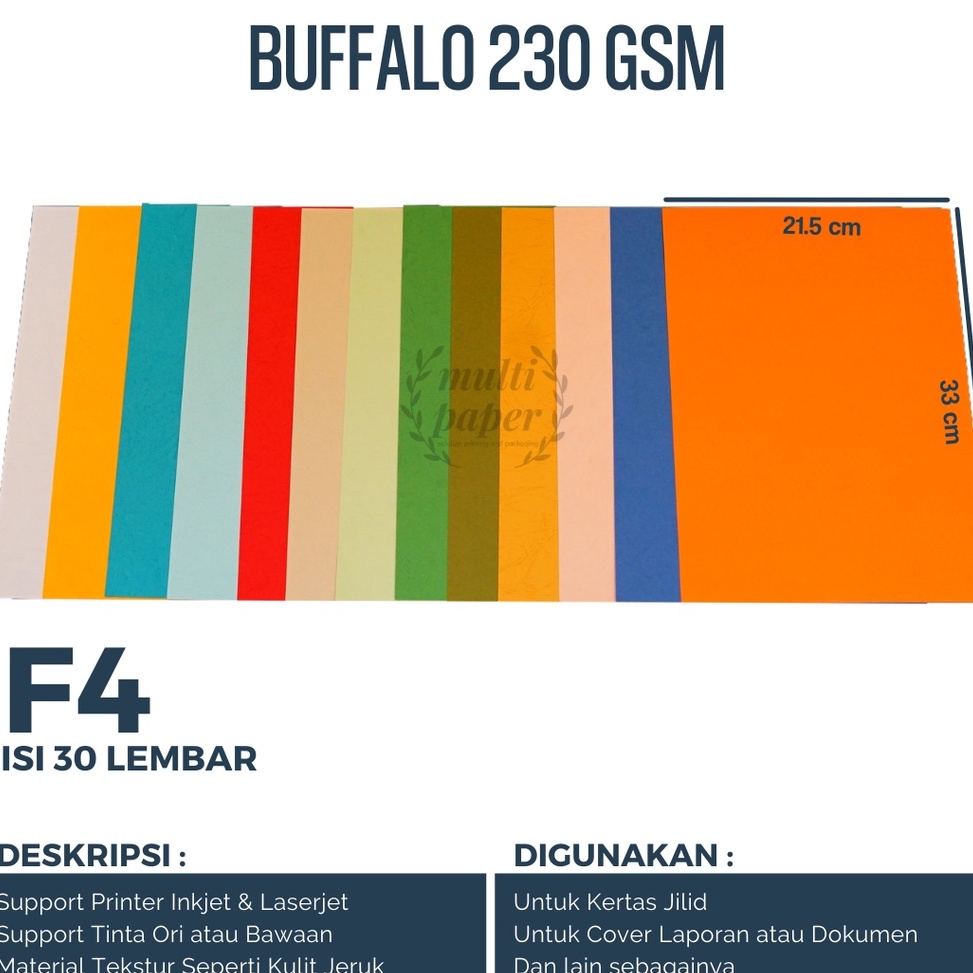 

O769 Kertas Buffalo F4 isi 30 lembar / Kertas Jilid Buffalo F4 45