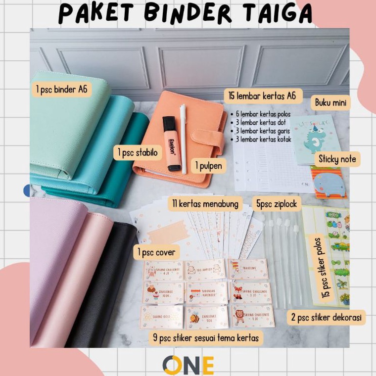 

78 PAKET BUDGETING BINDER A6 Harga Murah O