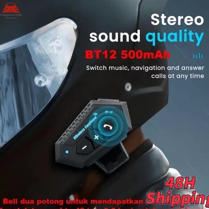 12.12 Flash Sale Bt12、BT08、BT35 Bluetooth Helm Alternatif Intercom /Bt12 Headset Helm Bluetooth Wire