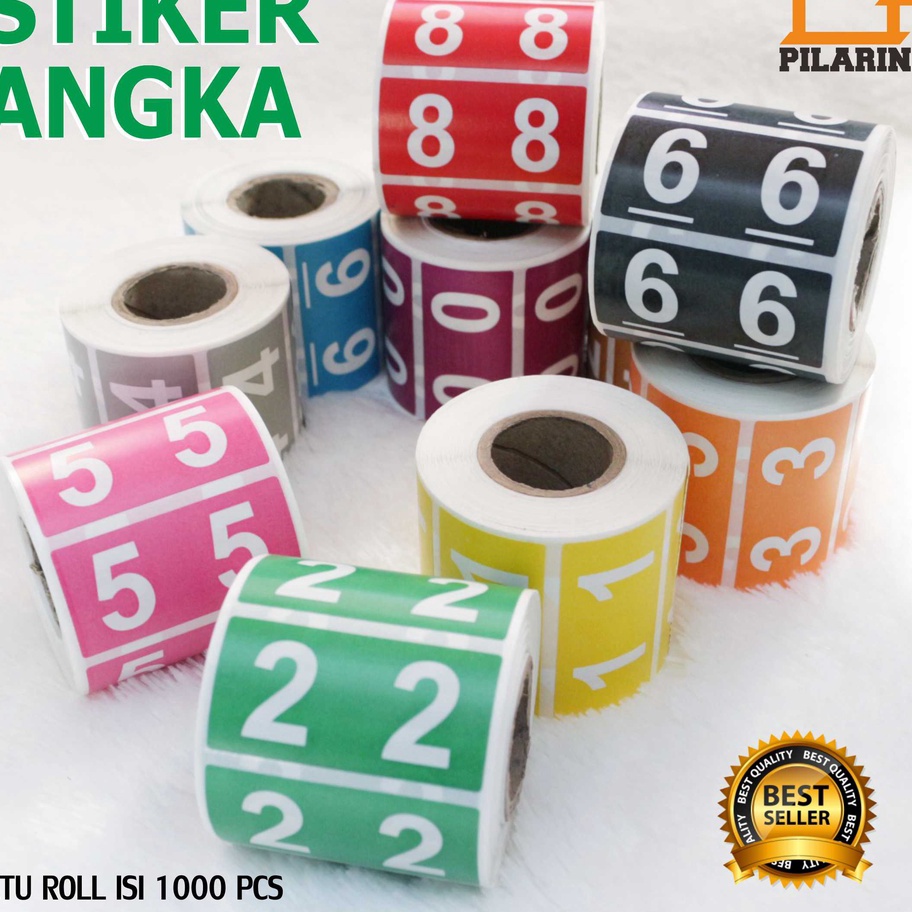 

STAR BRANDS Stiker Angka Rekam Medis / Label Angka 0-9 ISI -+1000 pcs !