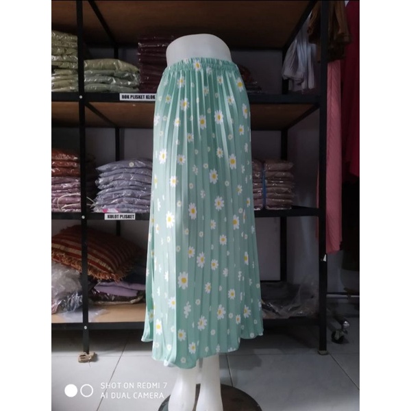 free ongkir rok bunga melati/rok Daisy premium/ rok motif terbaru/rok plisket panjang