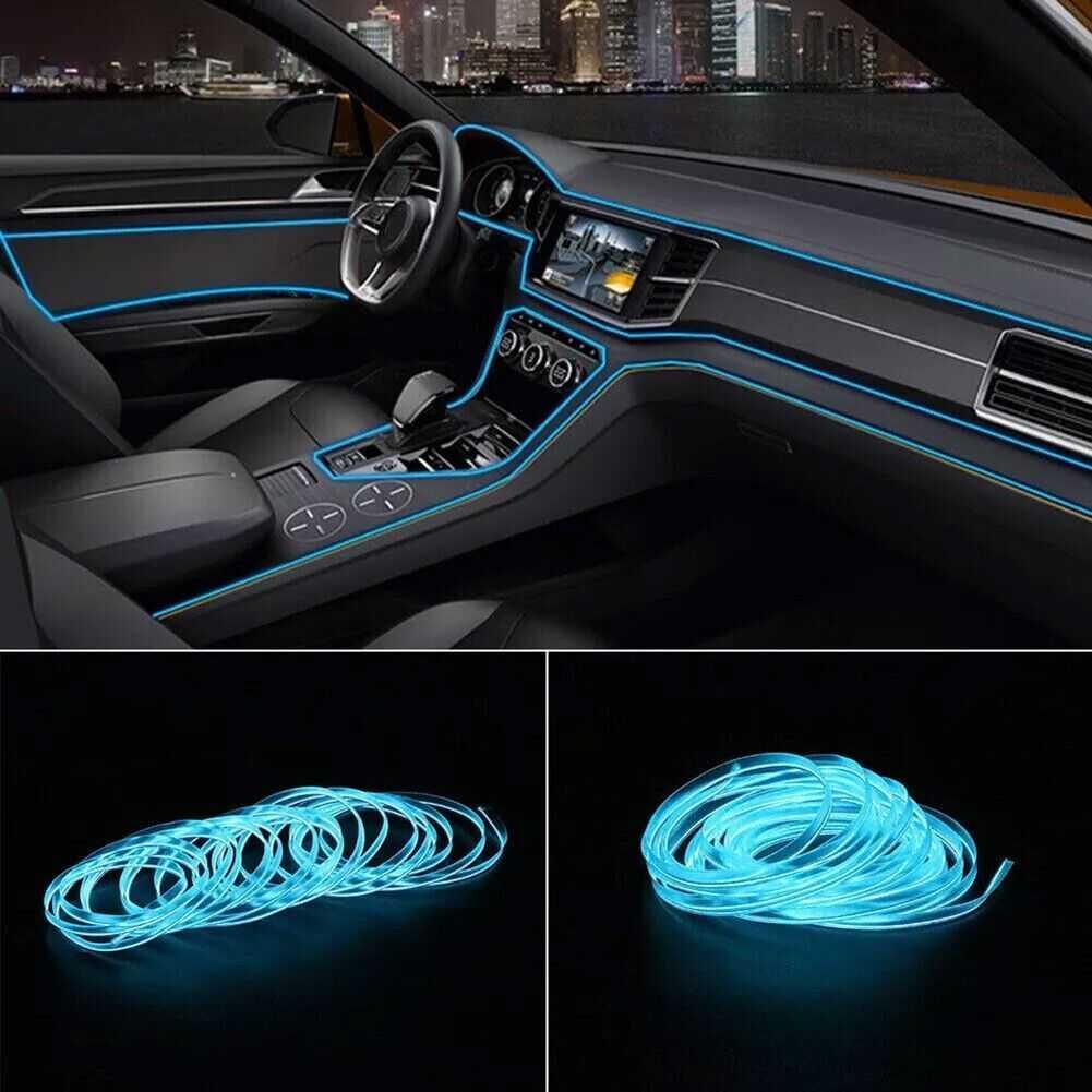 ZUJIS Lampu Hias Neon Flex Car Interior LED Strip EL Light USB 12V - Z1400