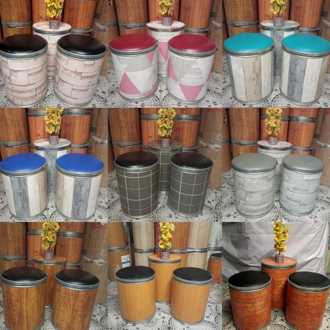 Paket 1 Set Kursi Teras Stool Tong Kursi Cafe Bangku Kekinian