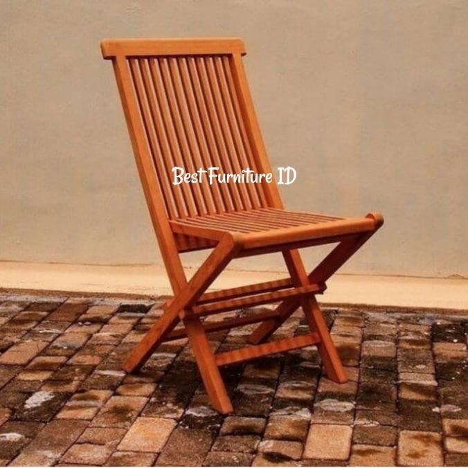 Kursi Lipat Kayu Jati Cafe Minimalis - Kursi Lipat Teras
