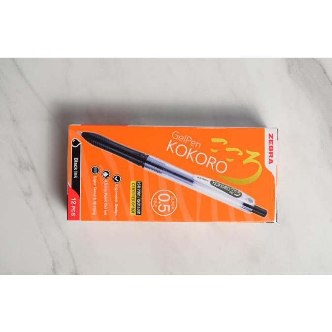 

Pulpen Zebra Kokoro Hitam / Biru / Sweet Semi Gel - LUSIN