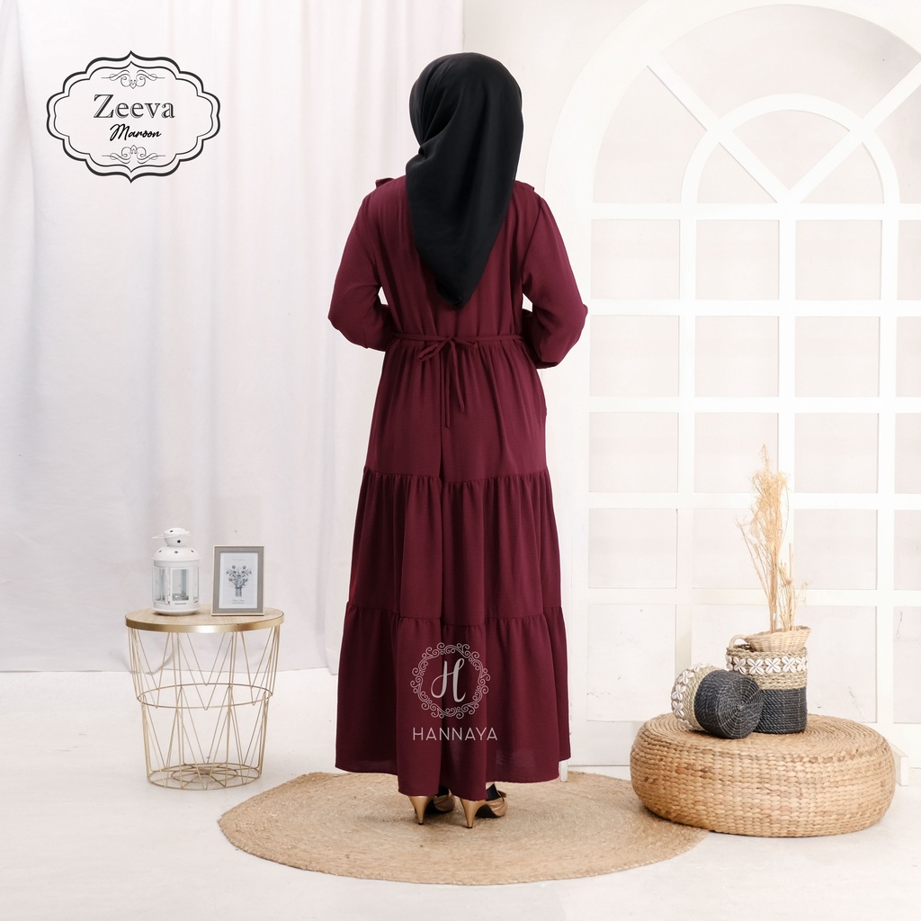 GAMIS TERBARU ZEEVA DRESS BY HANNAYA VARIASI WARNA 3