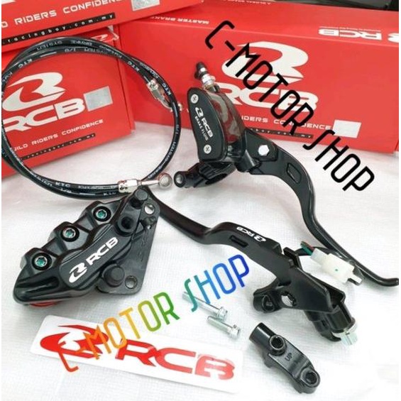 DISKON Paket Master Rem Rcb Handle Kiri Kopling Rcb  Kaliper Depan Rcb Selang Rem Depan Vixion R15 C