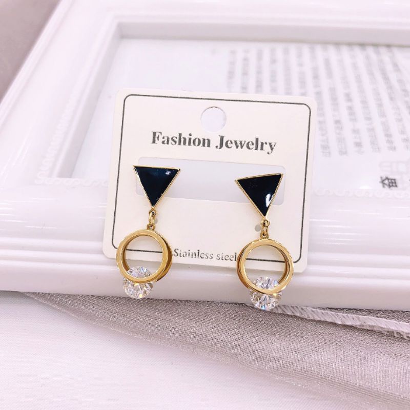 Anting Titanium asli Premium Quality Anti Karat Anti Alergi Anting Stainless steel Ori At309